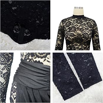 Amazon.com: FXVZVFES Sexy Lace Jumpsuit Set for Women Long